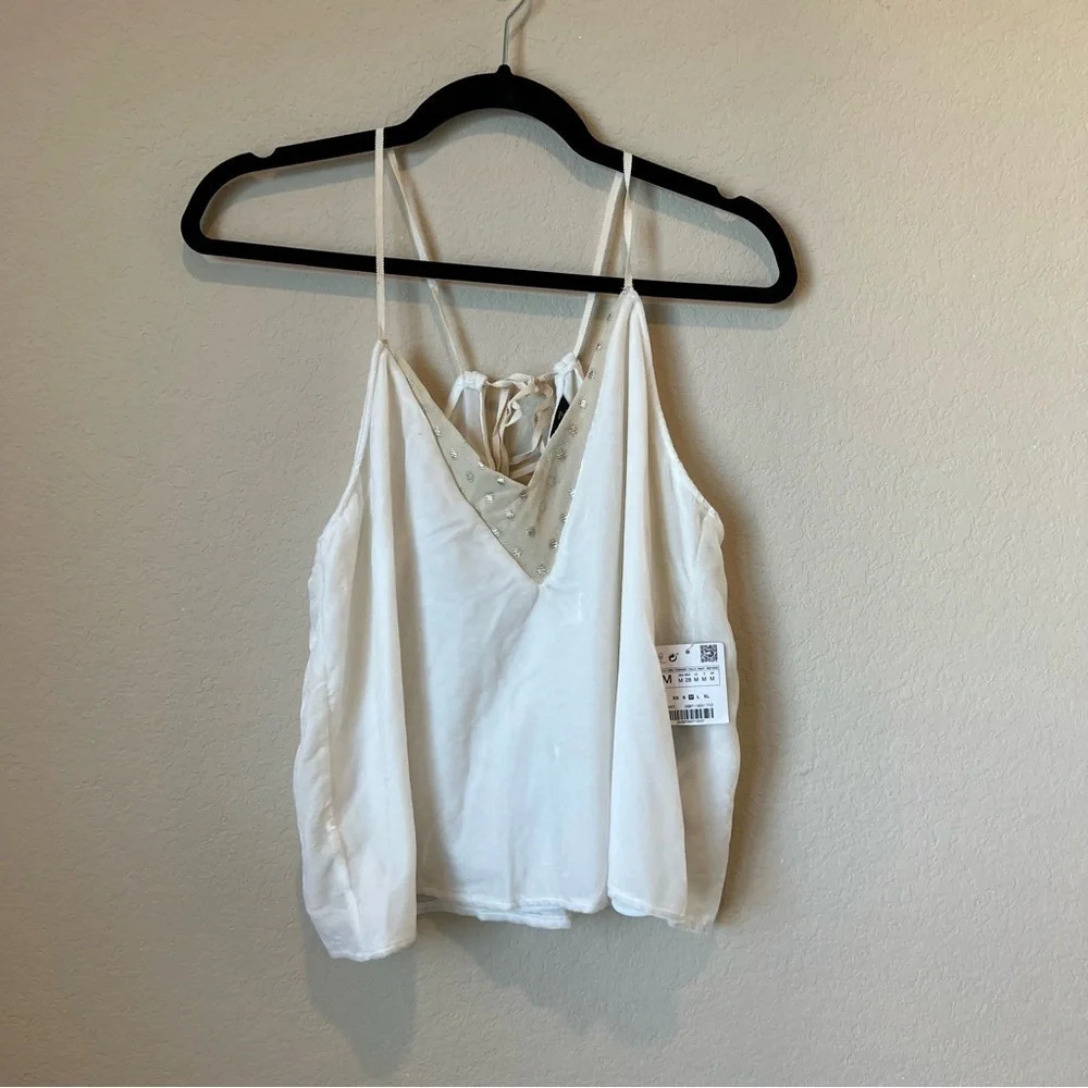 NWT Zara velvet v neck tank top